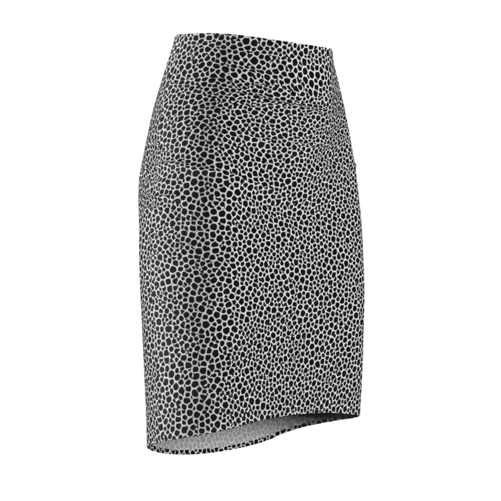 Obsidian Cellular on Pencil Skirt — Front Side