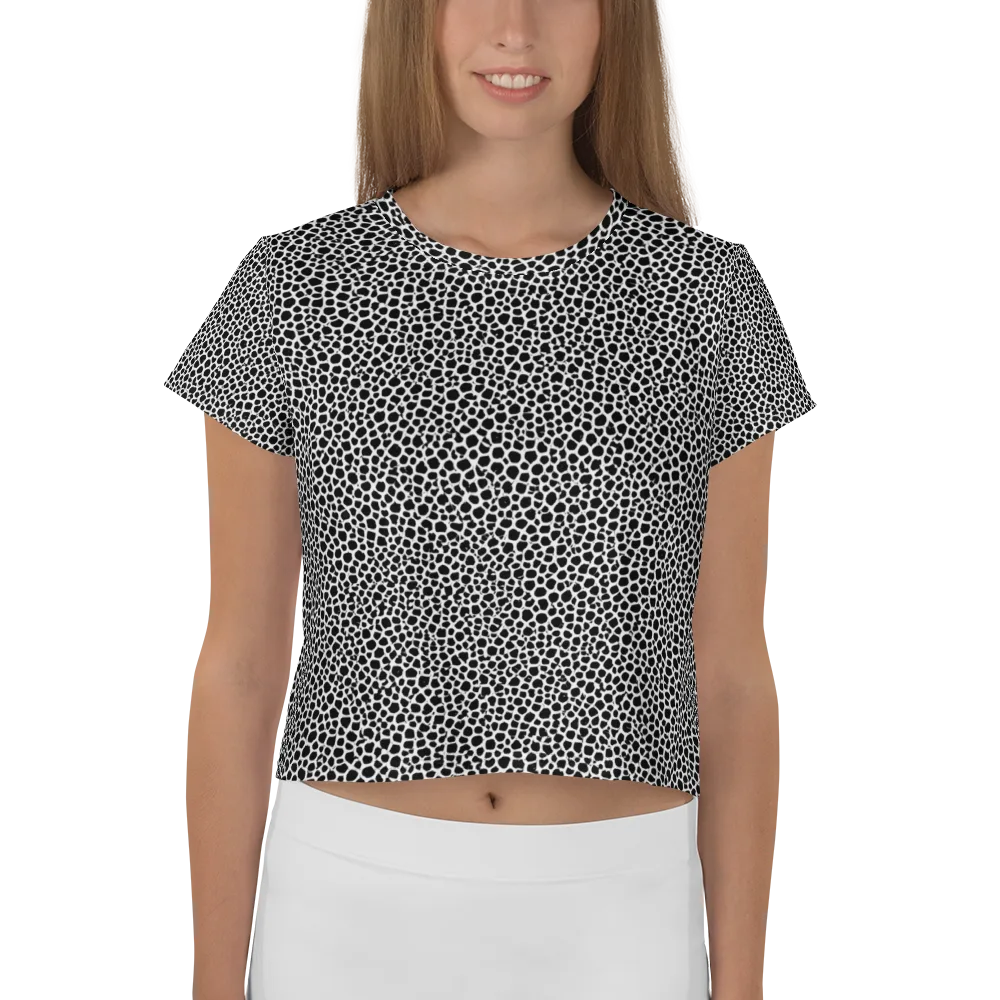 Obsidian Cellular on Crop Tee — Front