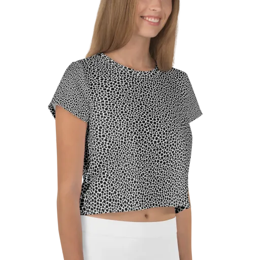 Obsidian Cellular on a Crop Tee
