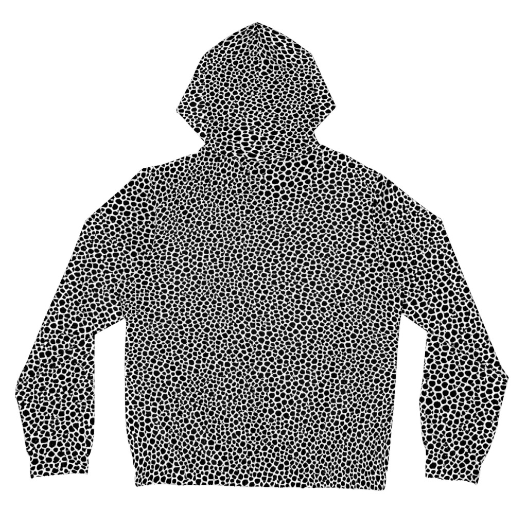 Obsidian Cellular on Women's Full-Zip Hoodie — Back