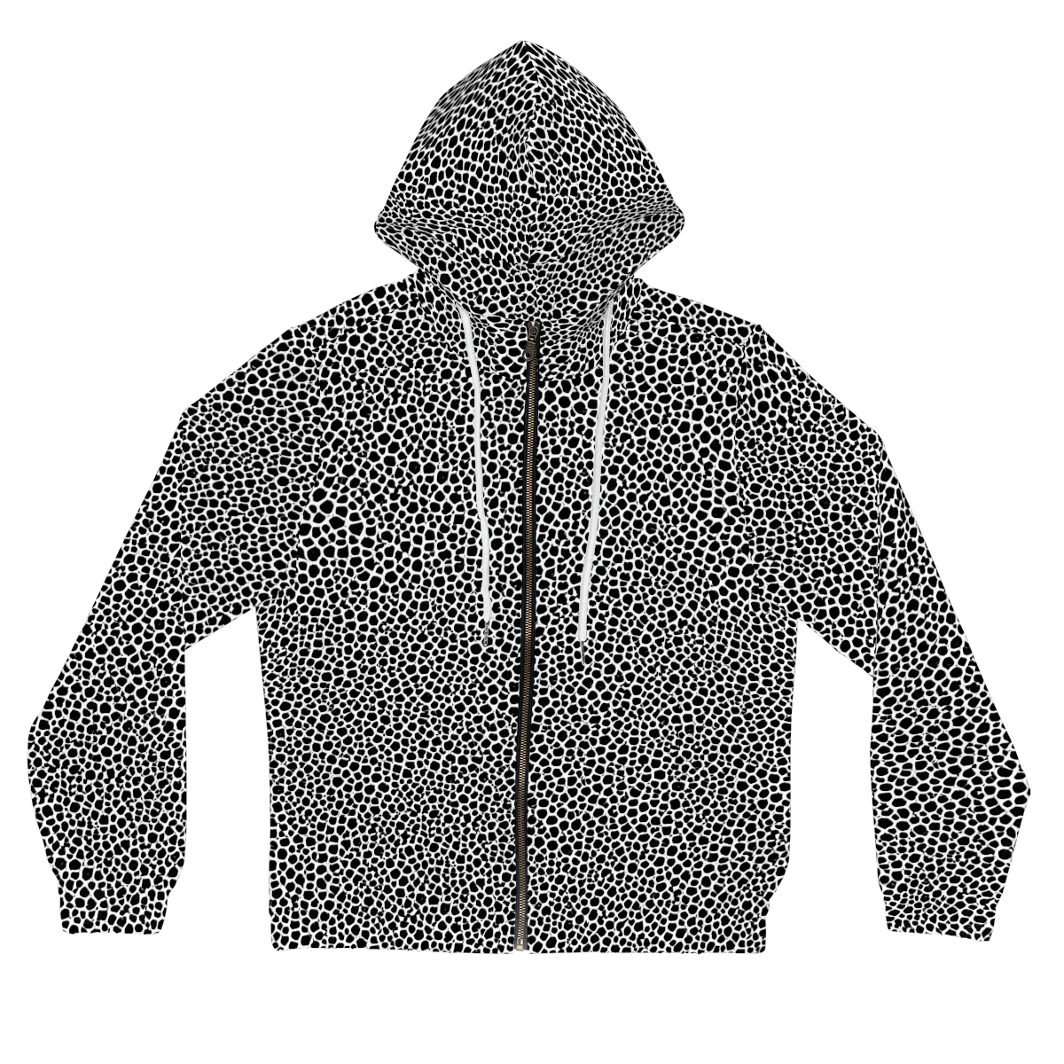 Obsidian Cellular on Women's Full-Zip Hoodie — Front
