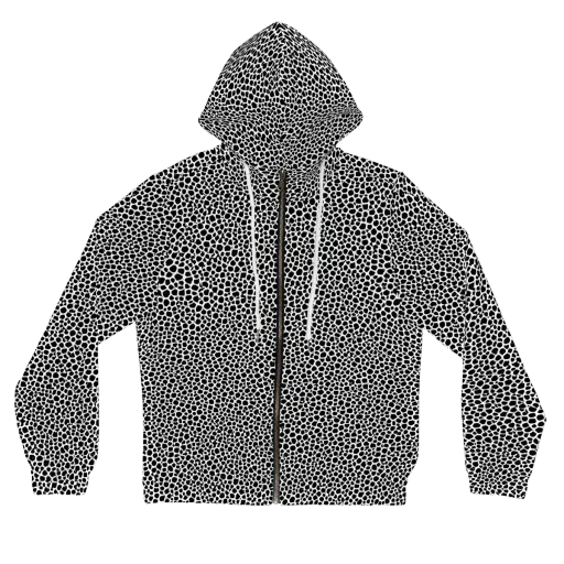 Obsidian Cellular on a Women's Full-Zip Hoodie