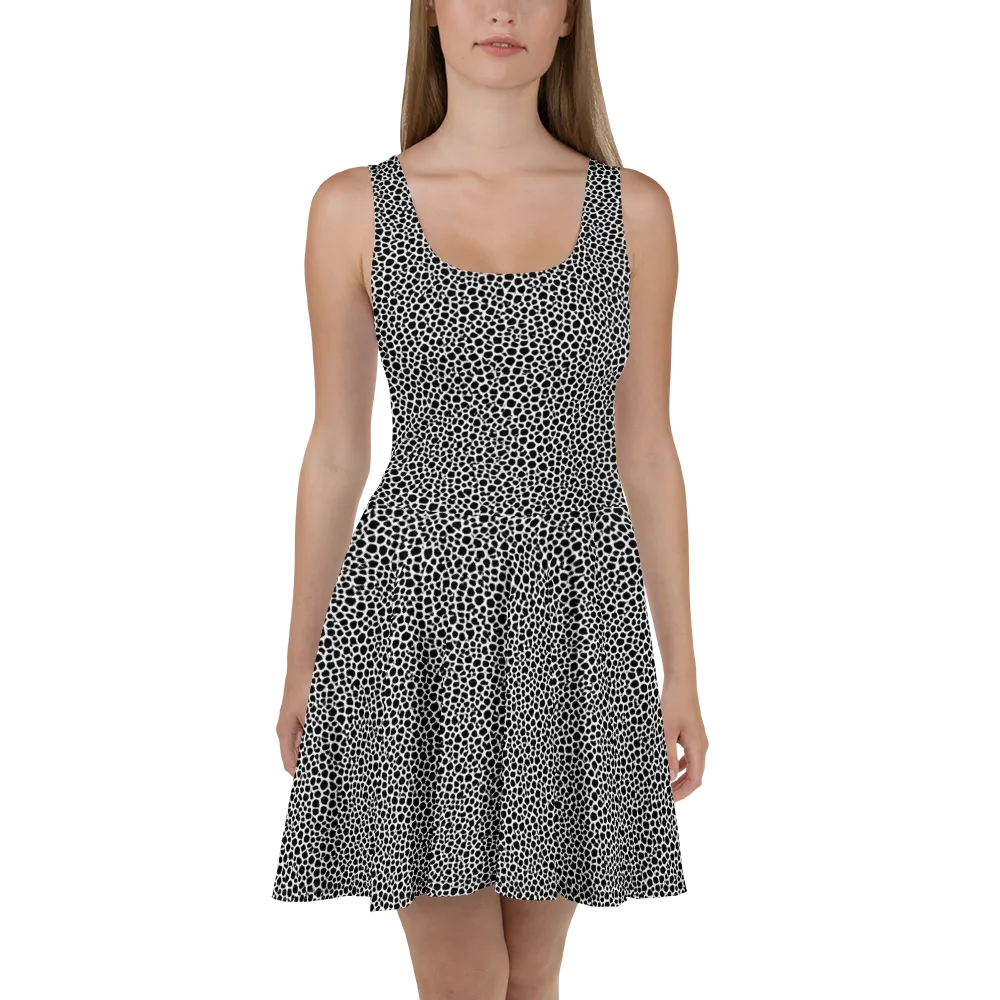Obsidian Cellular on Skater Dress — Front