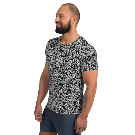 Obsidian Cellular on a Men's Athletic T-Shirt