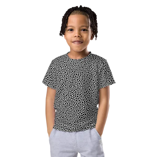 Obsidian Cellular on a Kids Crew Neck T-Shirt