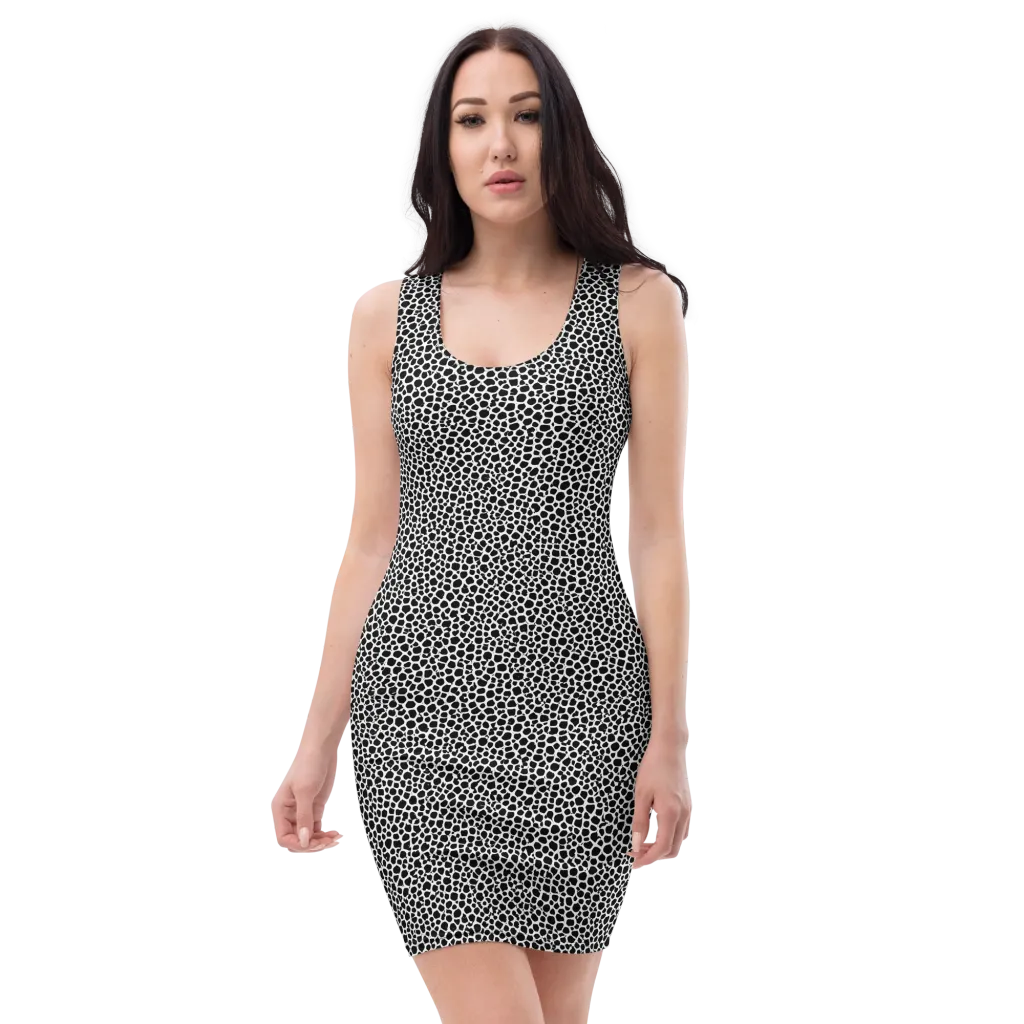 Obsidian Cellular on Bodycon Dress — Front