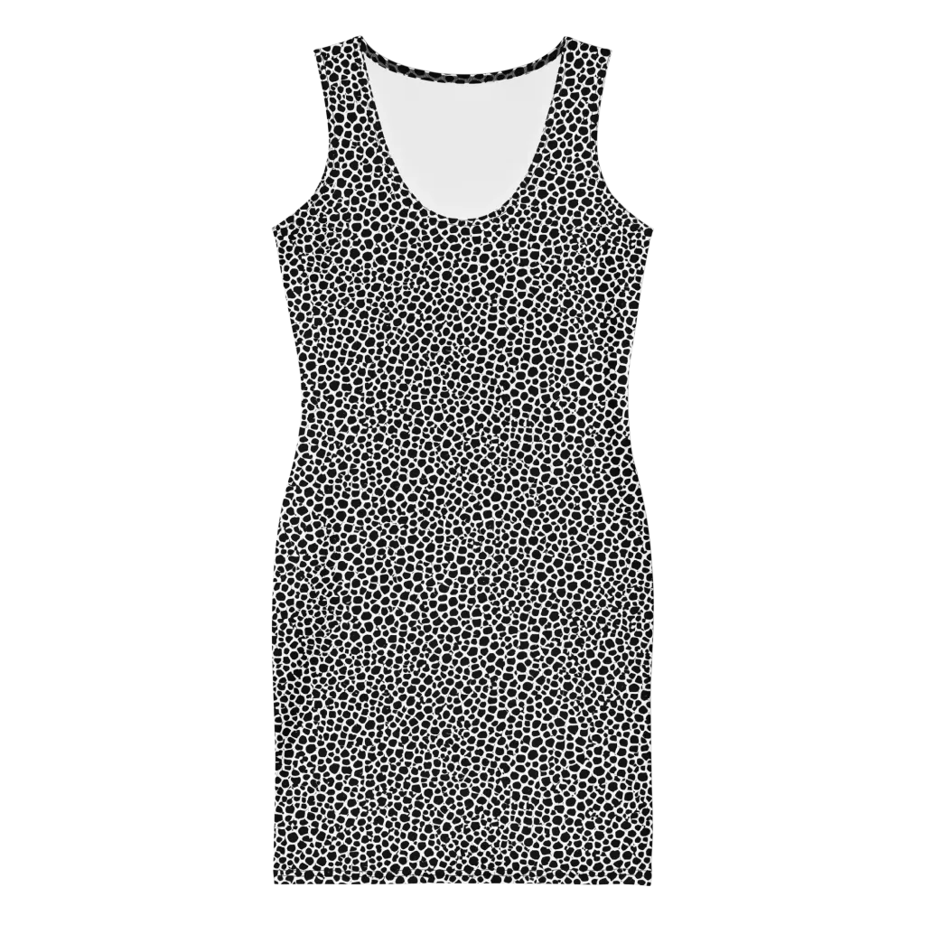 Obsidian Cellular on Bodycon Dress — Front