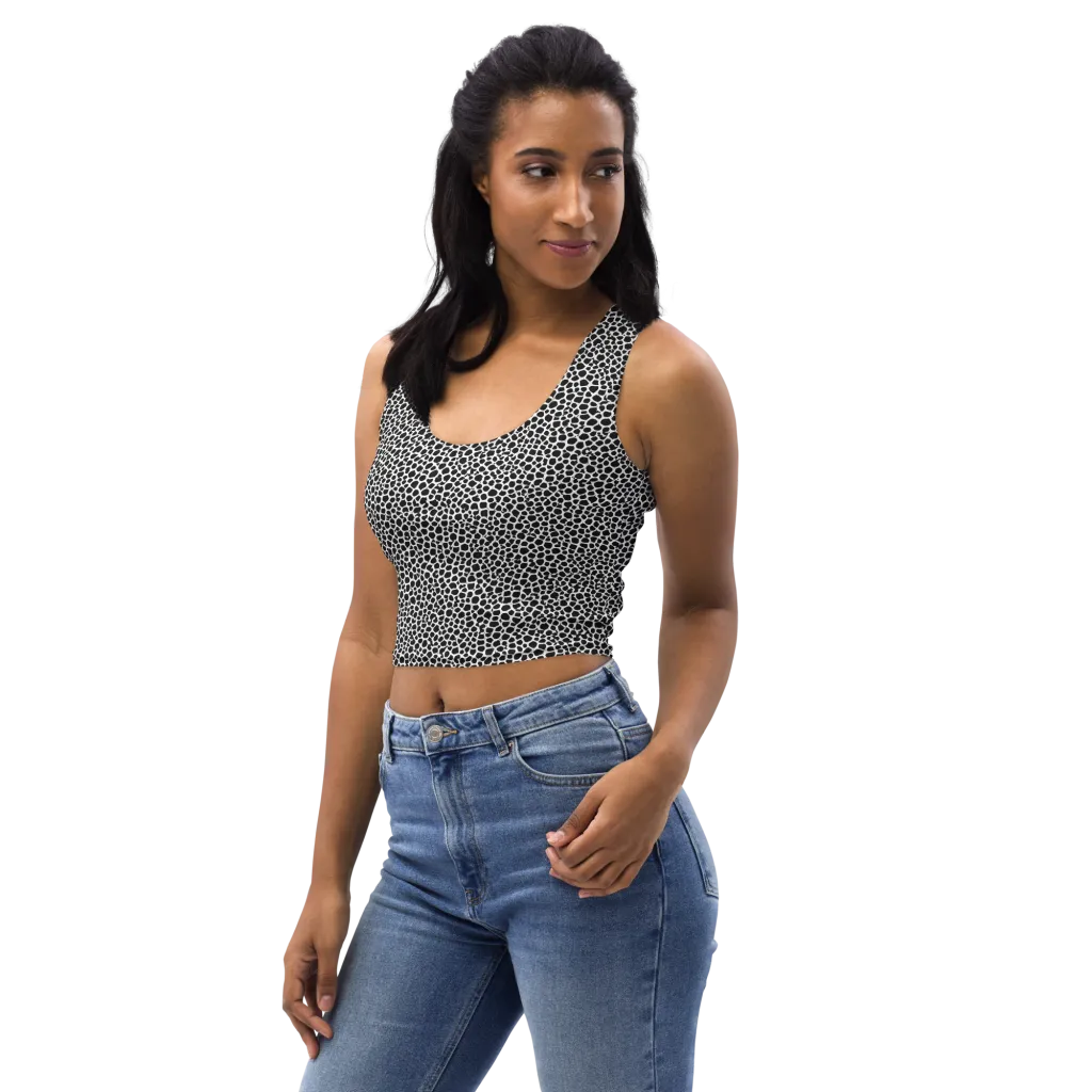 Obsidian Cellular on Crop Top — Left Front