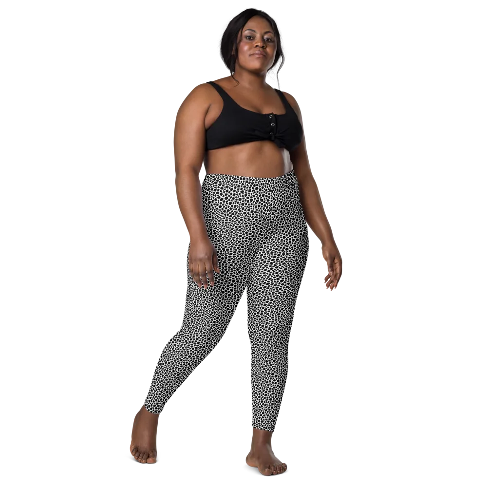Obsidian Cellular on Leggings with Pockets — Front