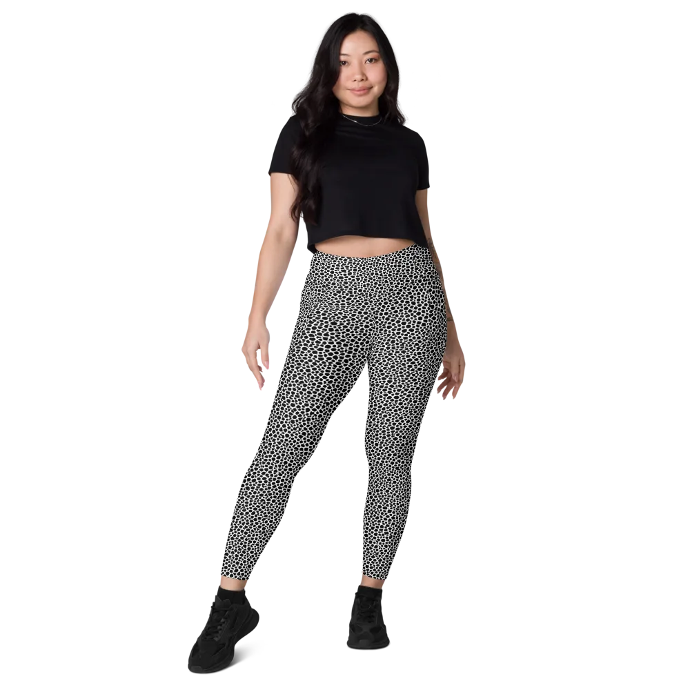 Obsidian Cellular on Leggings with Pockets — Front