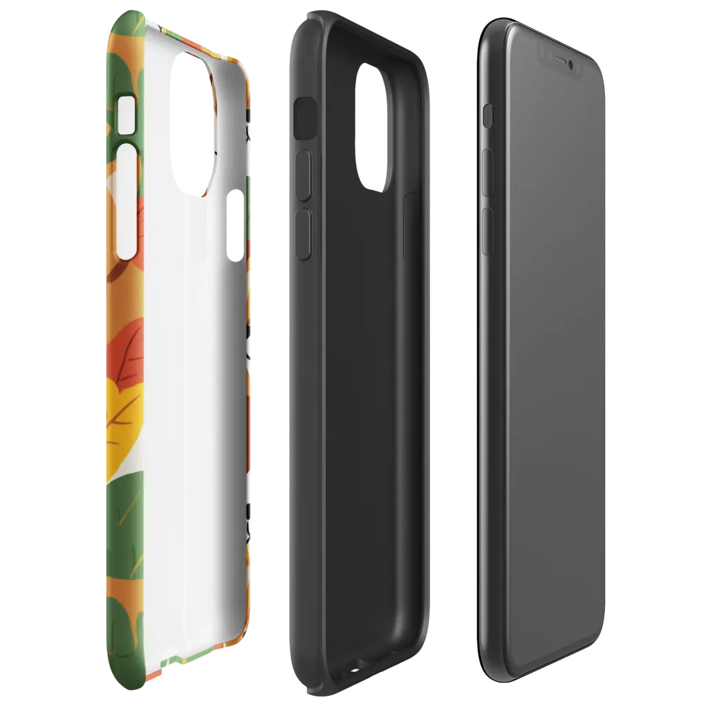Autumn Corgi Chorus on Tough Case for iPhone® — Right