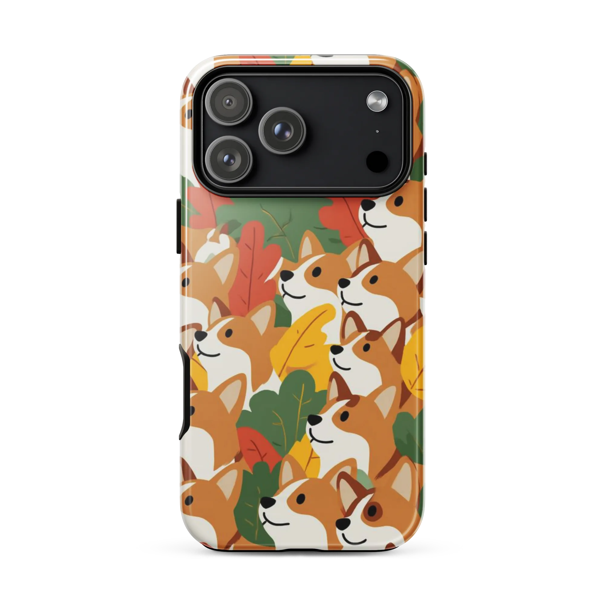 Autumn Corgi Chorus on Tough Case for iPhone® — Front