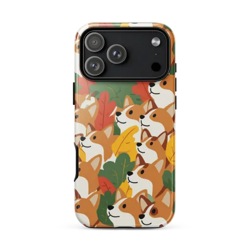 Autumn Corgi Chorus on a Tough Case for iPhone®