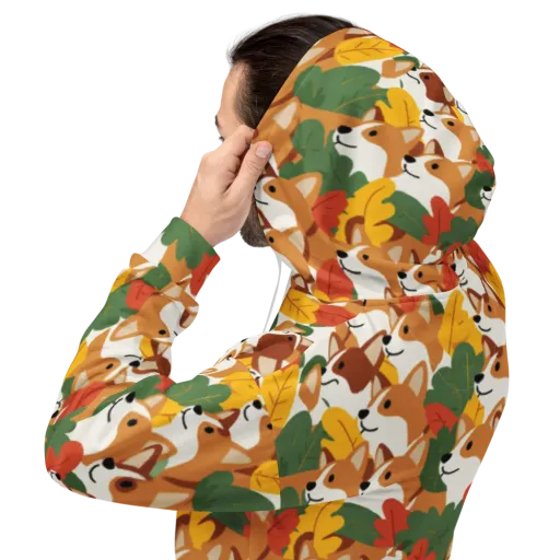 Autumn Corgi Chorus on a Hoodie
