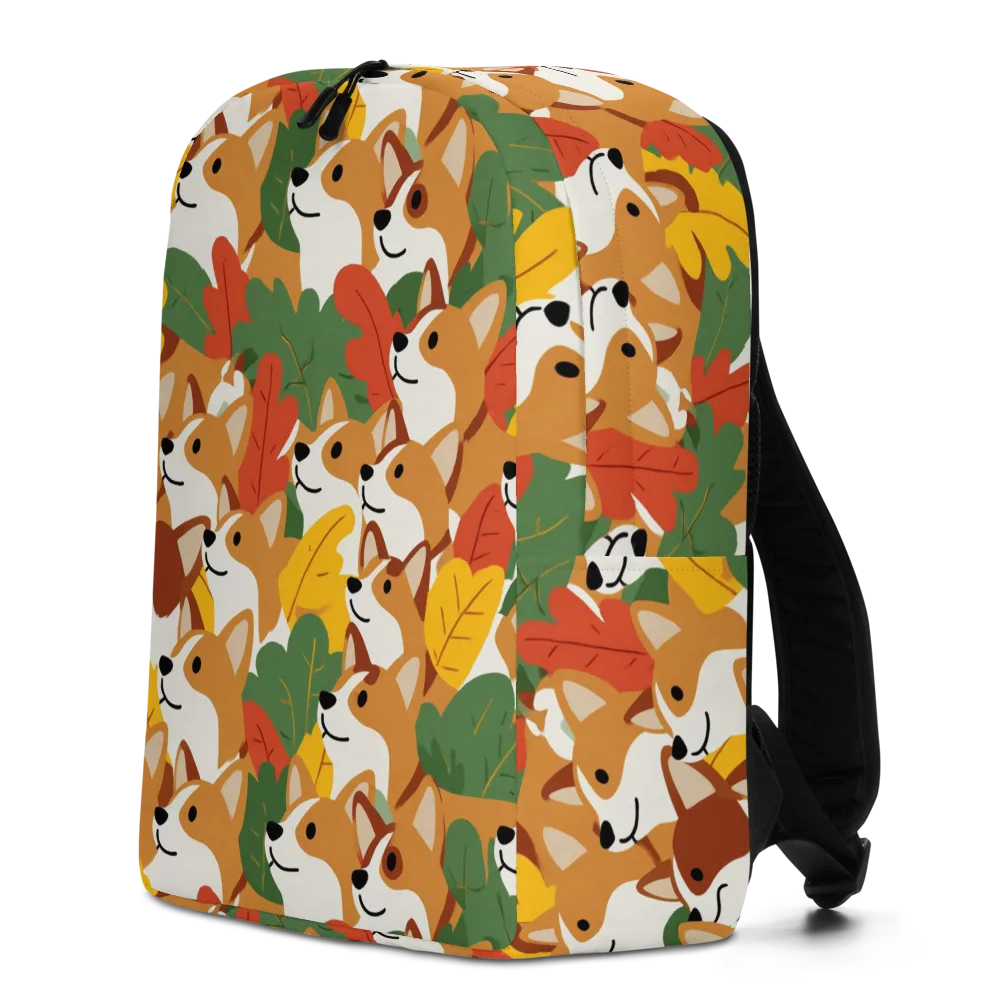 Autumn Corgi Chorus on Minimalist Backpack — Left
