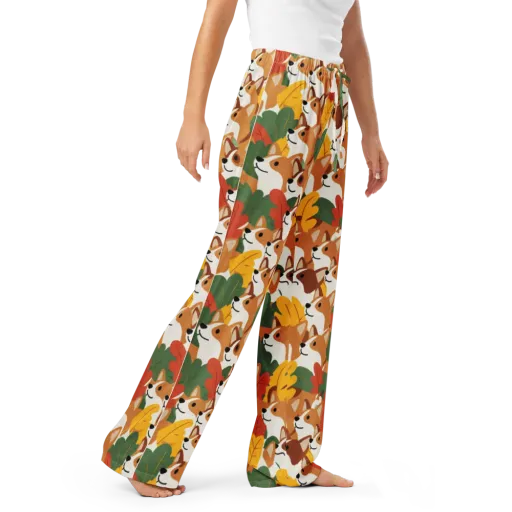 Autumn Corgi Chorus on a Women's Pajama Pants