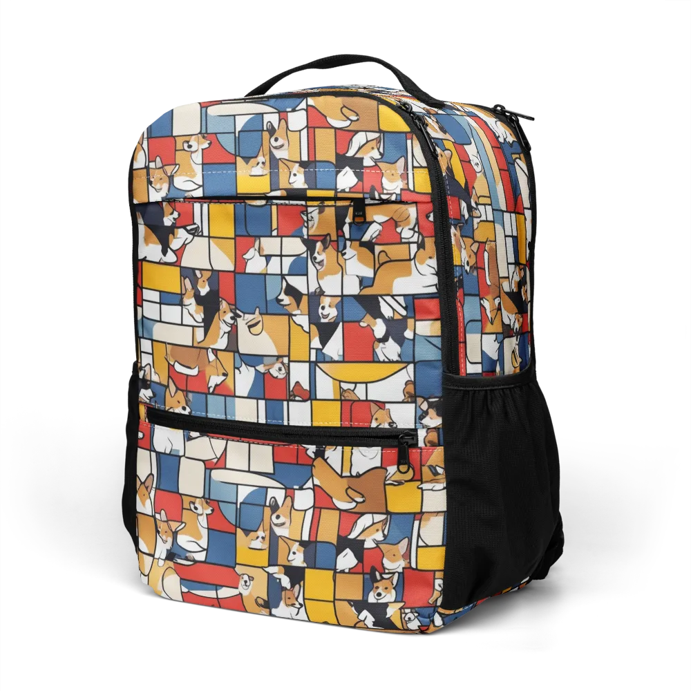 Corgi Construct on Utility Backpack — Left Front
