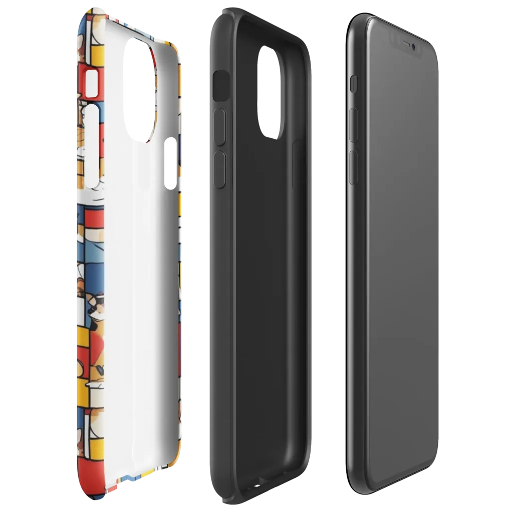 Corgi Construct on Tough Case for iPhone® — Right