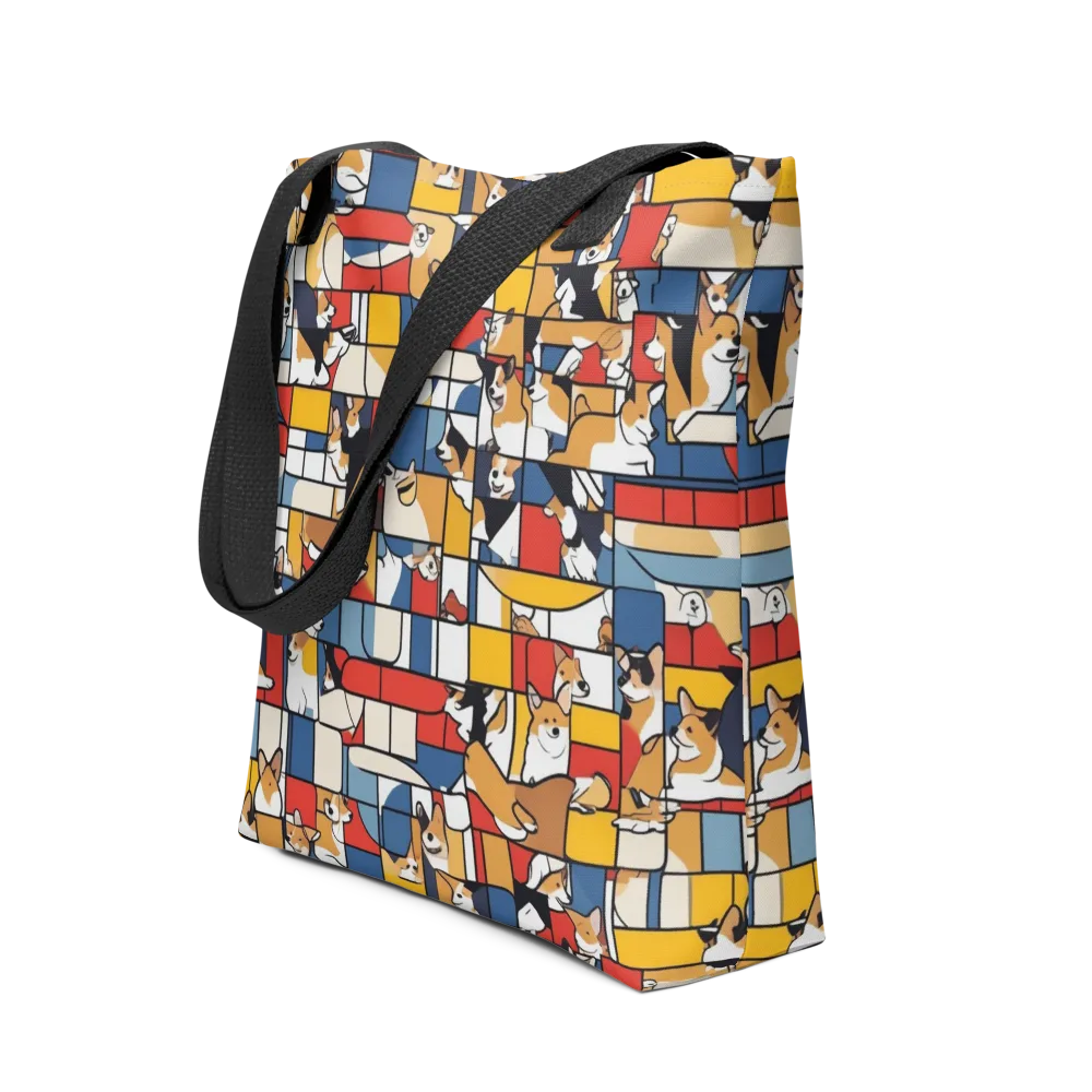 Corgi Construct on Tote Bag — Front
