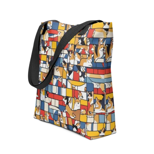 Corgi Construct on a Tote Bag