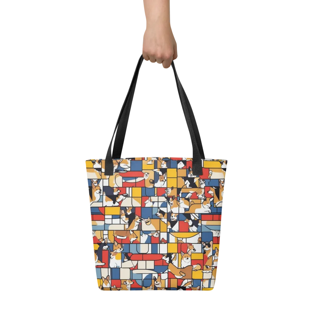 Corgi Construct on Tote Bag — Front