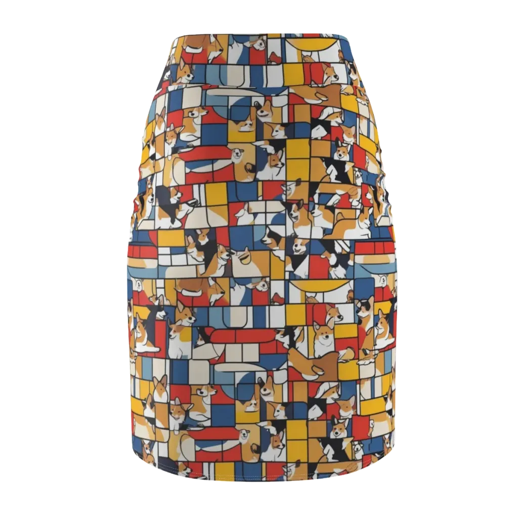 Corgi Construct on Pencil Skirt — Back