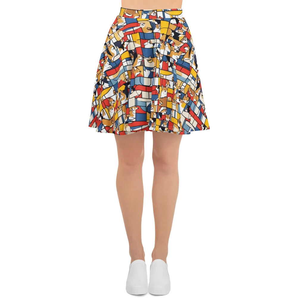 Corgi Construct on Skater Skirt — Front