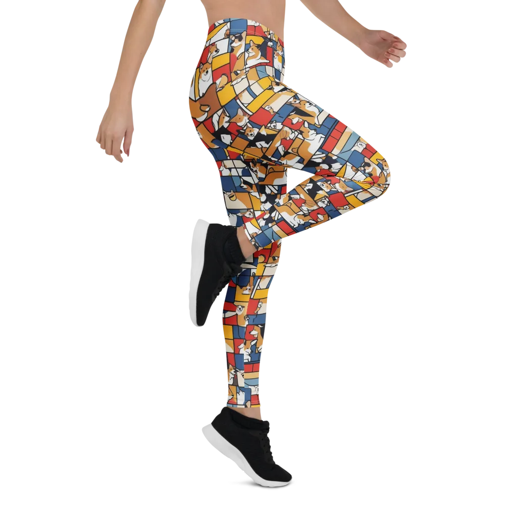 Corgi Construct on Leggings — Right