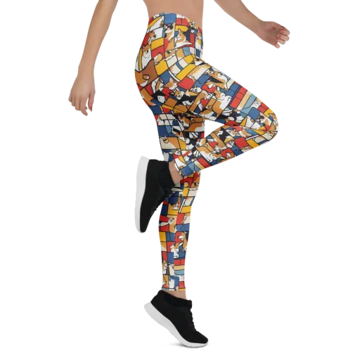 Corgi Construct on a Leggings