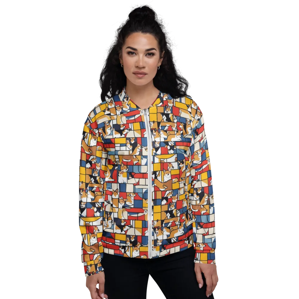 Corgi Construct on Bomber Jacket — Front