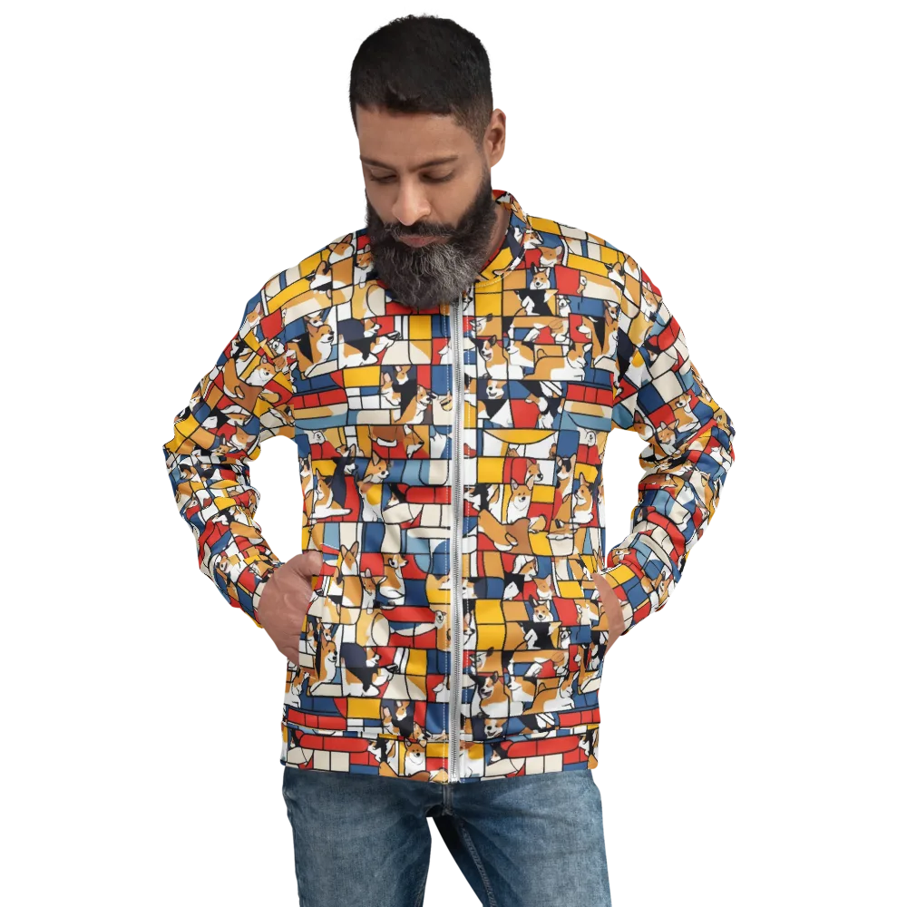 Corgi Construct on Bomber Jacket — Front