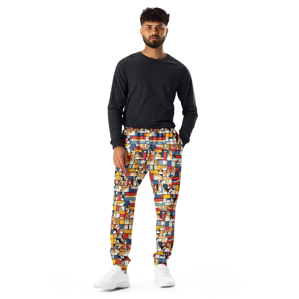 Corgi Construct on Men's Joggers — Front