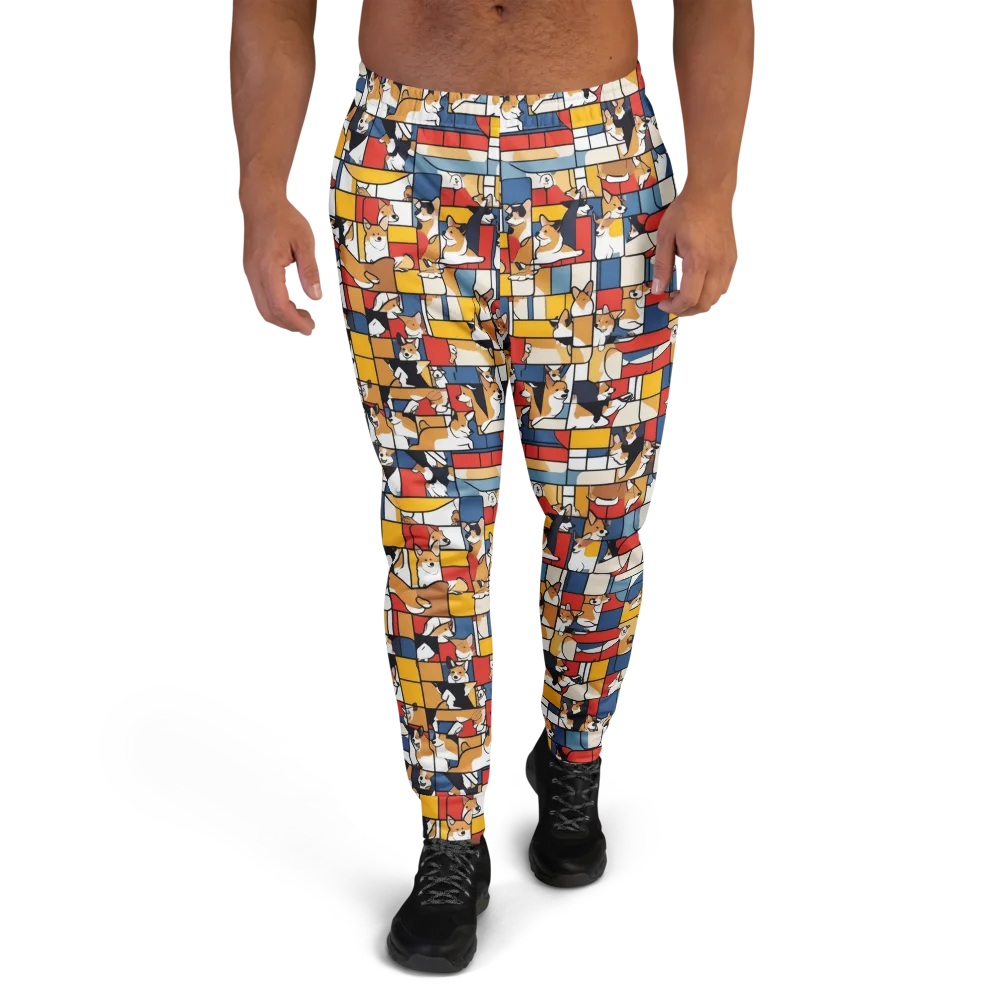 Corgi Construct on Men's Joggers — Front