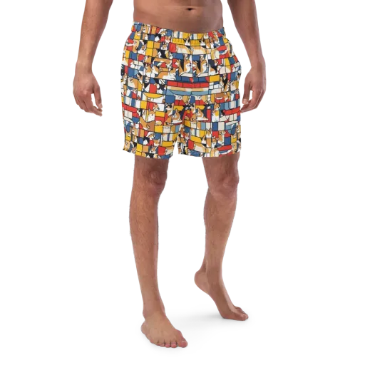Corgi Construct on a Swim Trunks