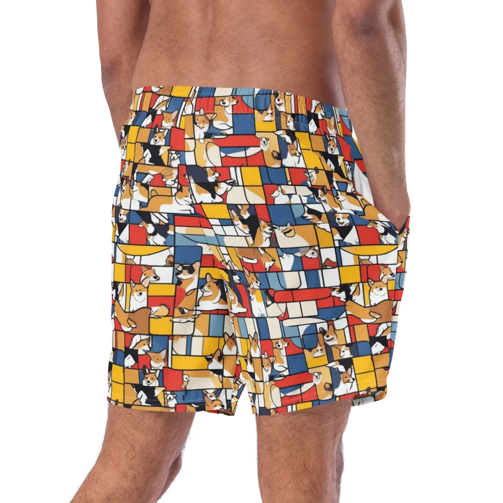 Corgi Construct on Swim Trunks — Right Back
