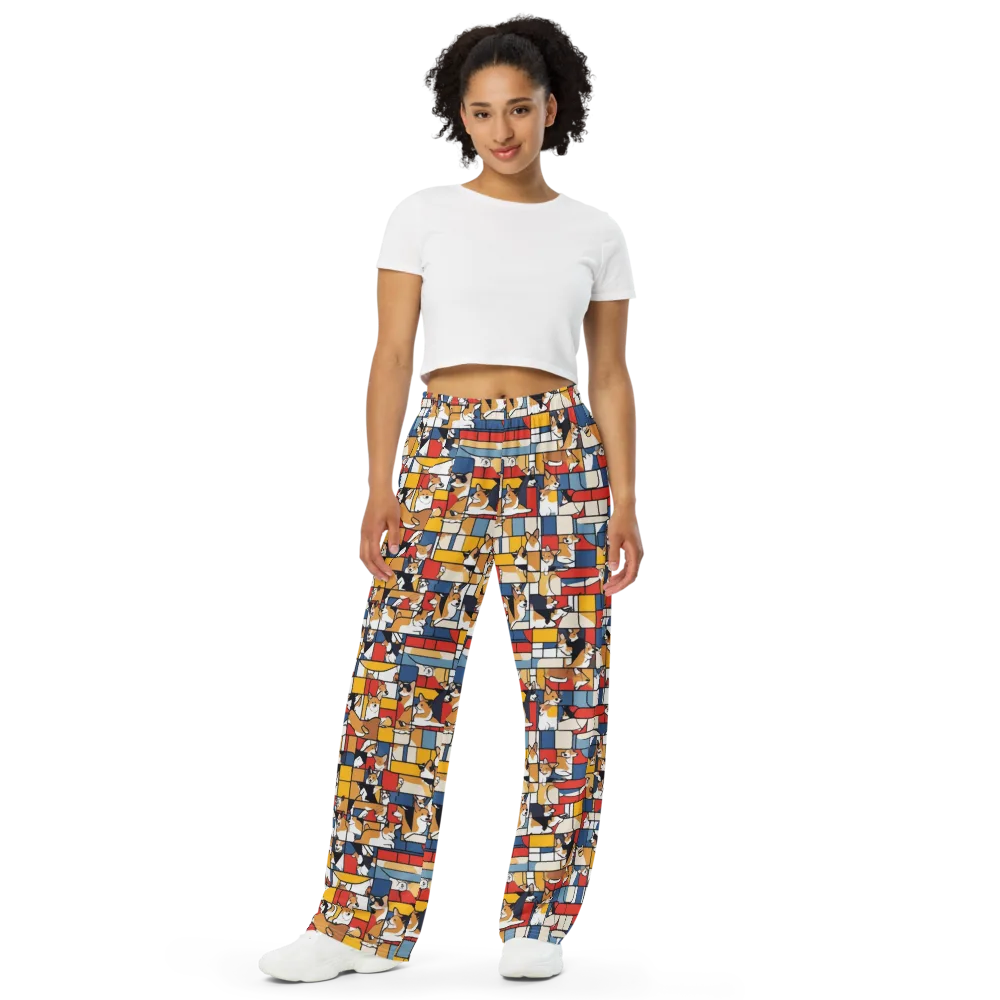Corgi Construct on Wide-Leg Pants — Front