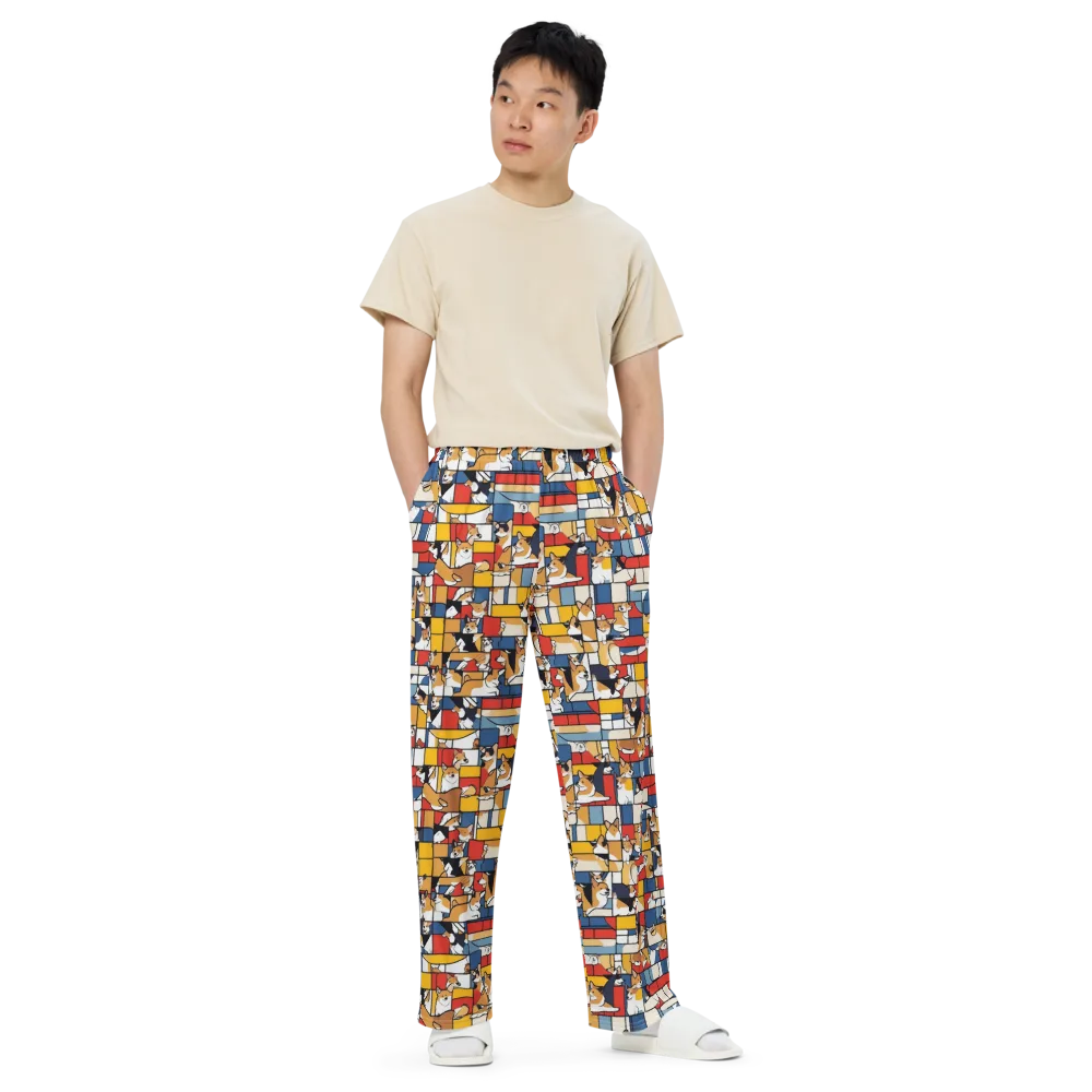 Corgi Construct on Wide-Leg Pants — Front