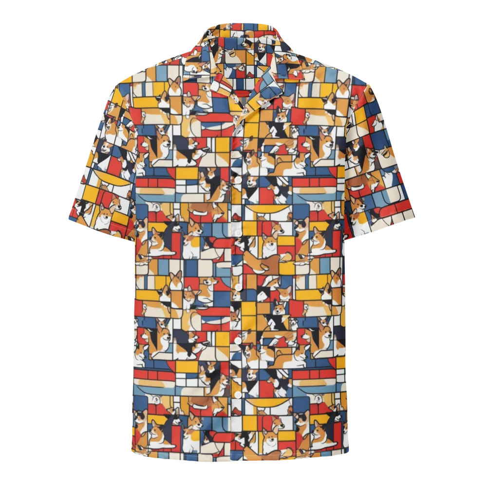 Corgi Construct on Button Shirt — Front