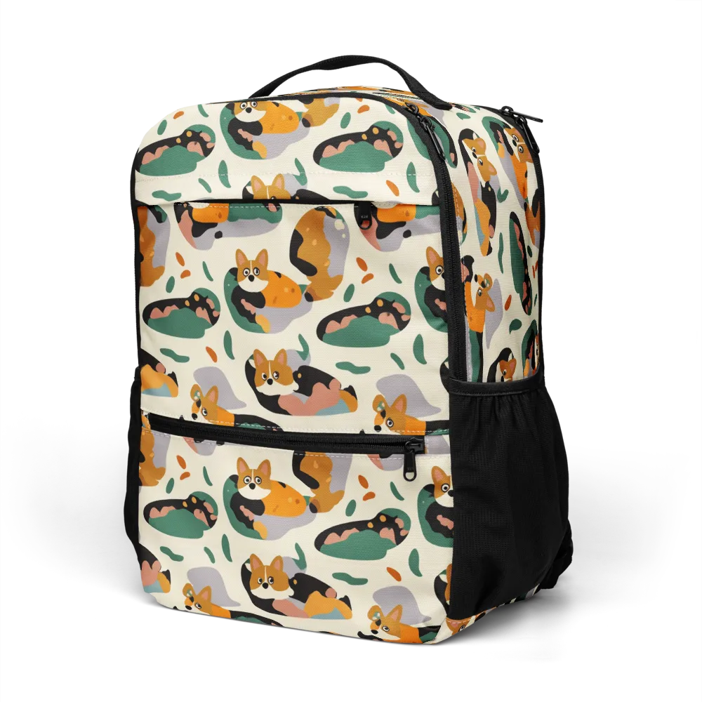 Corgi Color Field on Utility Backpack — Left Front