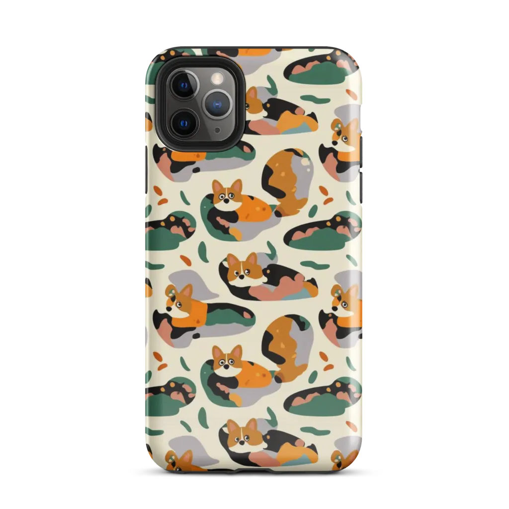 Corgi Color Field on Tough Case for iPhone® — Front