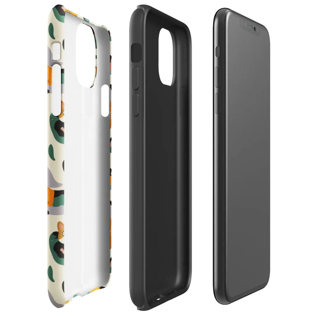 Corgi Color Field on Tough Case for iPhone® — Right