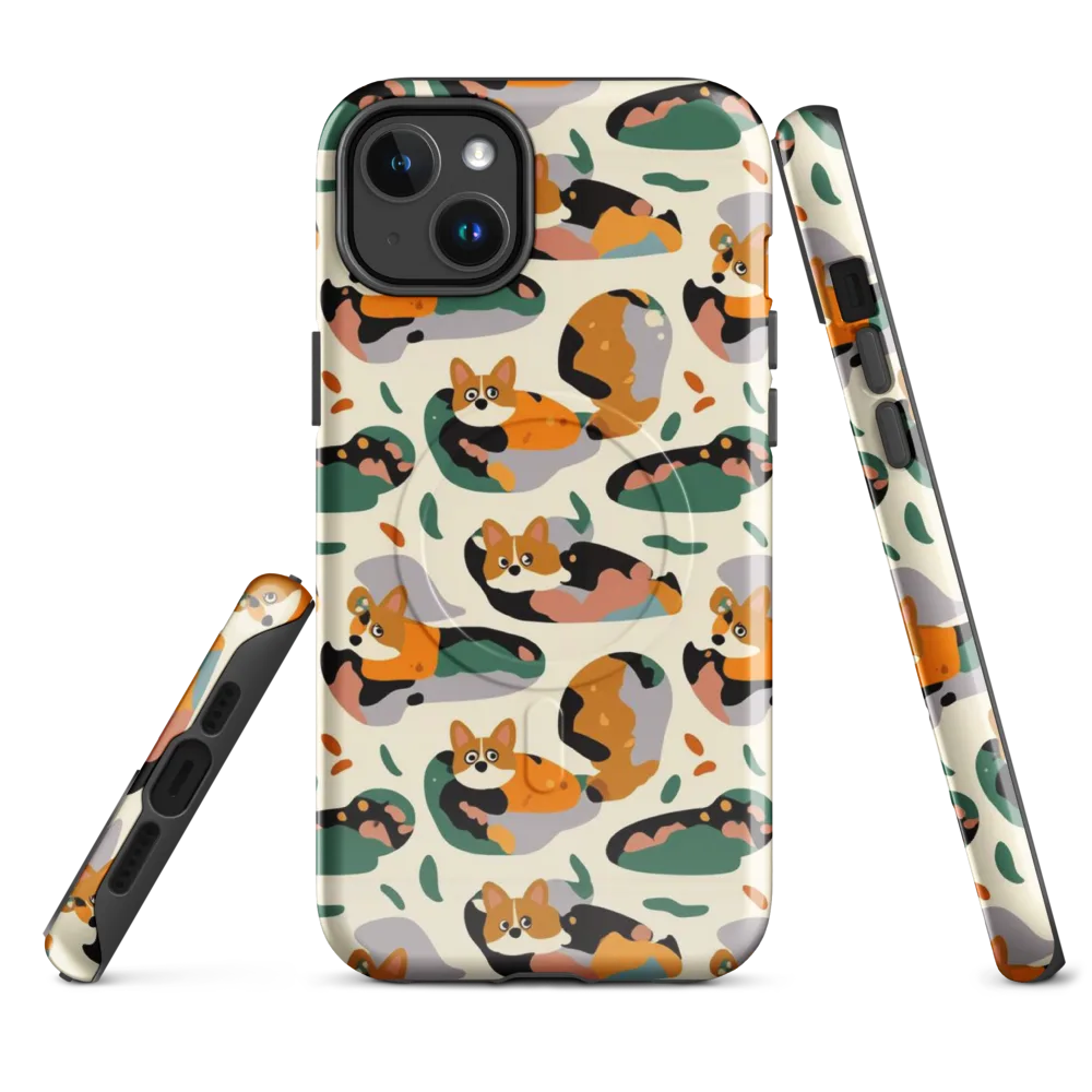 Corgi Color Field on MagSafe Tough Case for iPhone® — Front