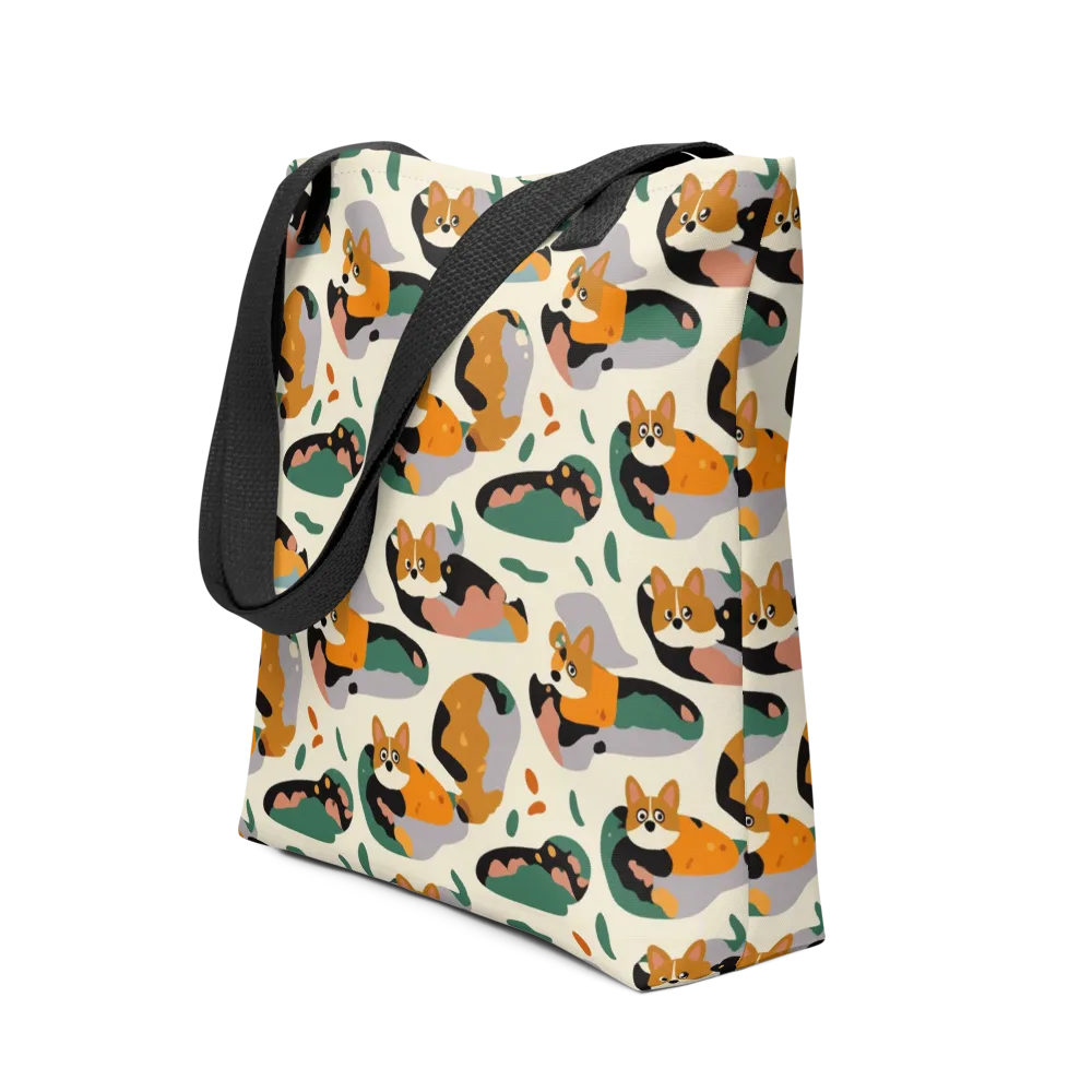 Corgi Color Field on Tote Bag — Front