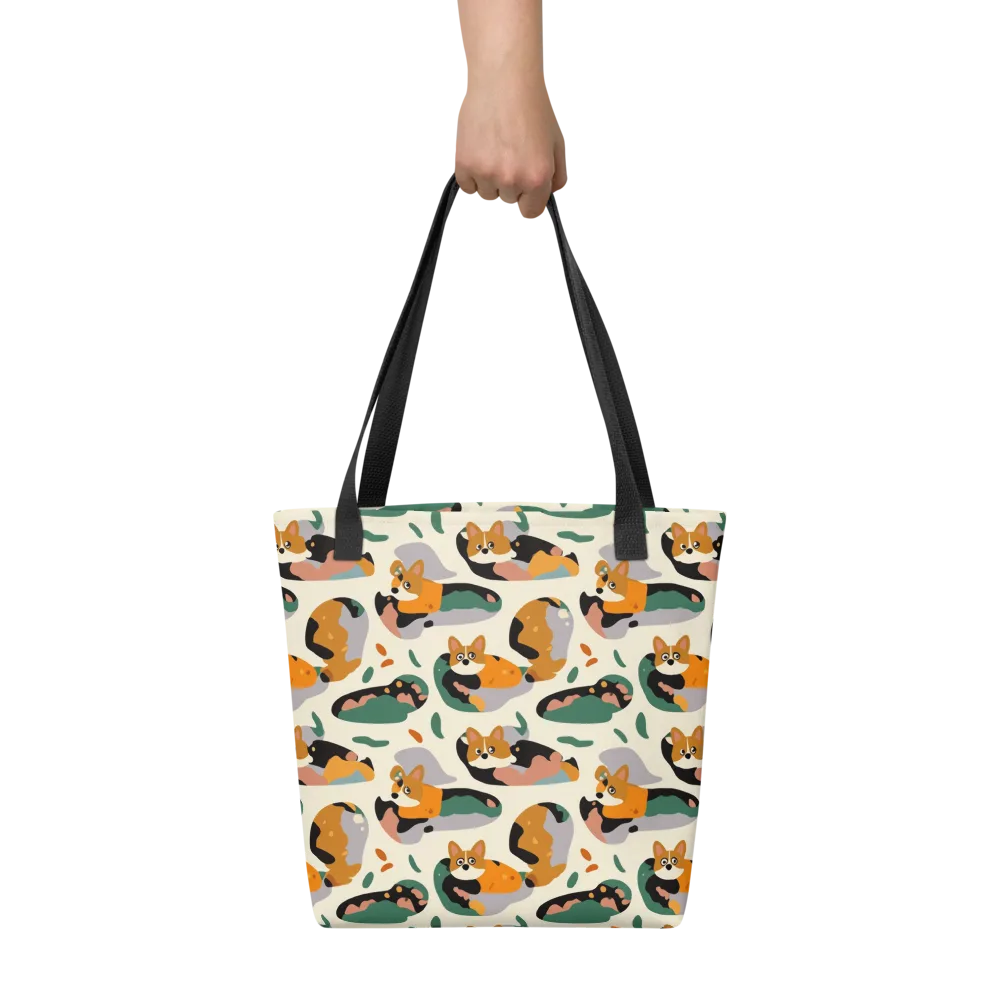 Corgi Color Field on Tote Bag — Front