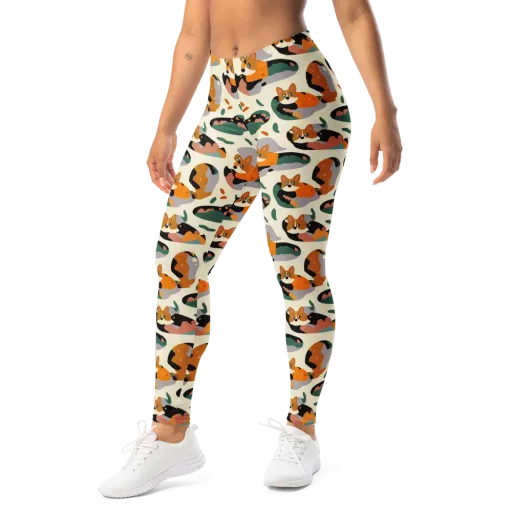 Corgi Color Field on a Leggings