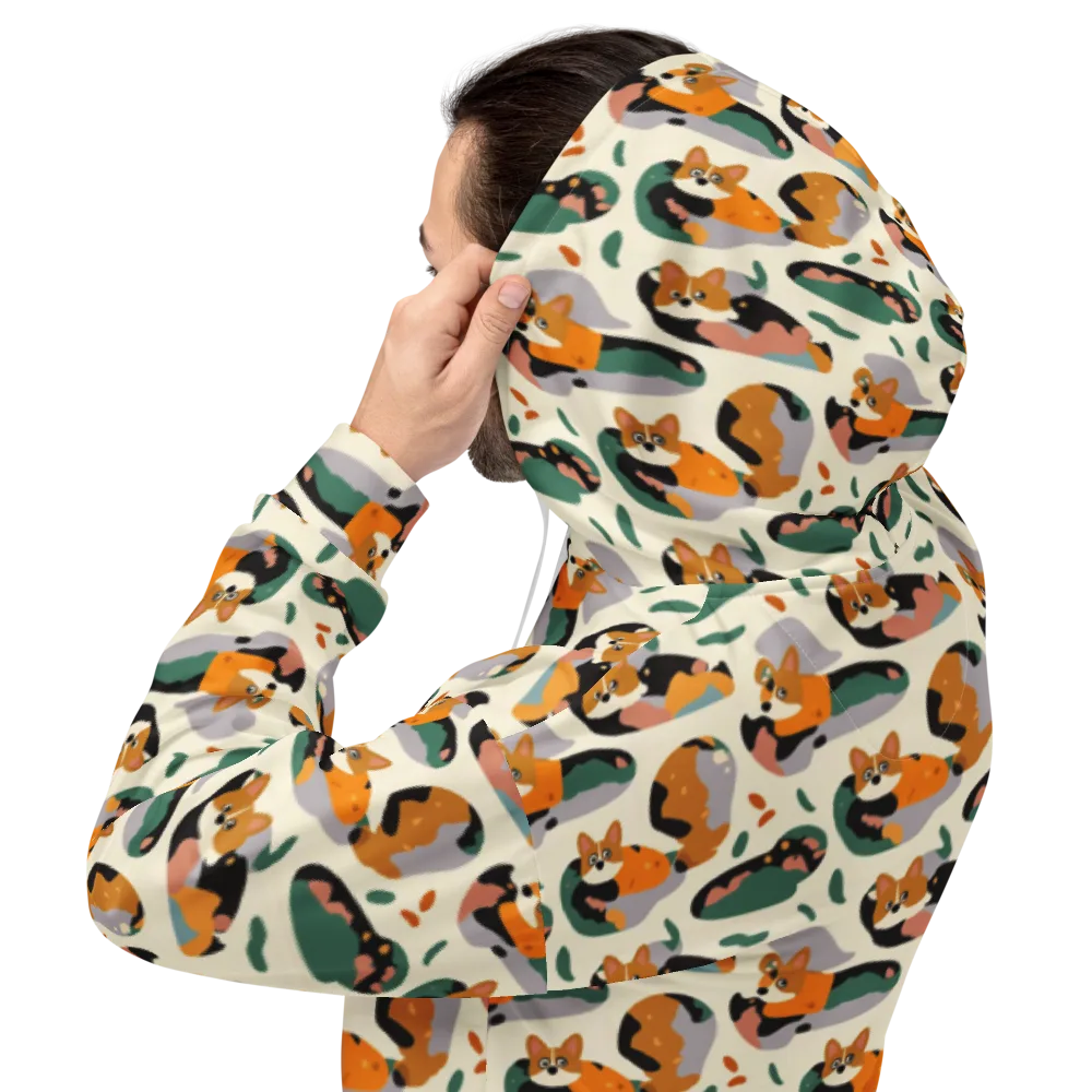 Corgi Color Field on Hoodie — Back