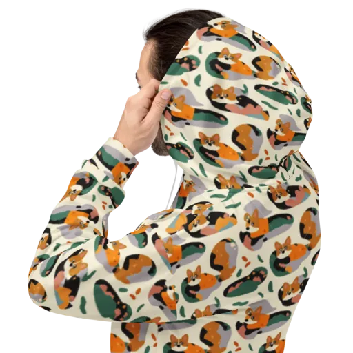 Corgi Color Field on a Hoodie