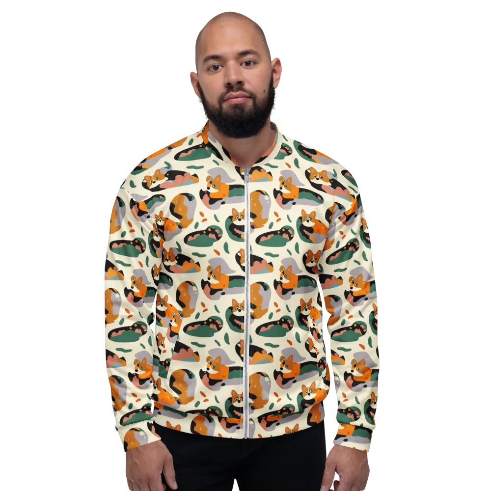 Corgi Color Field on Bomber Jacket — Front