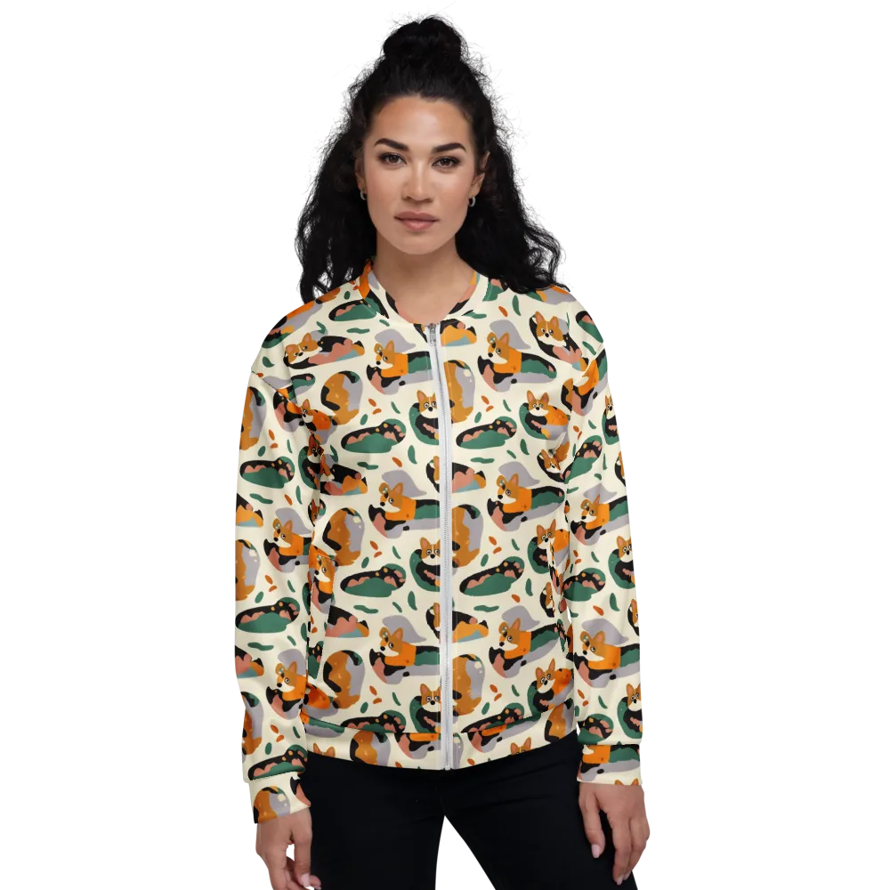 Corgi Color Field on Bomber Jacket — Front