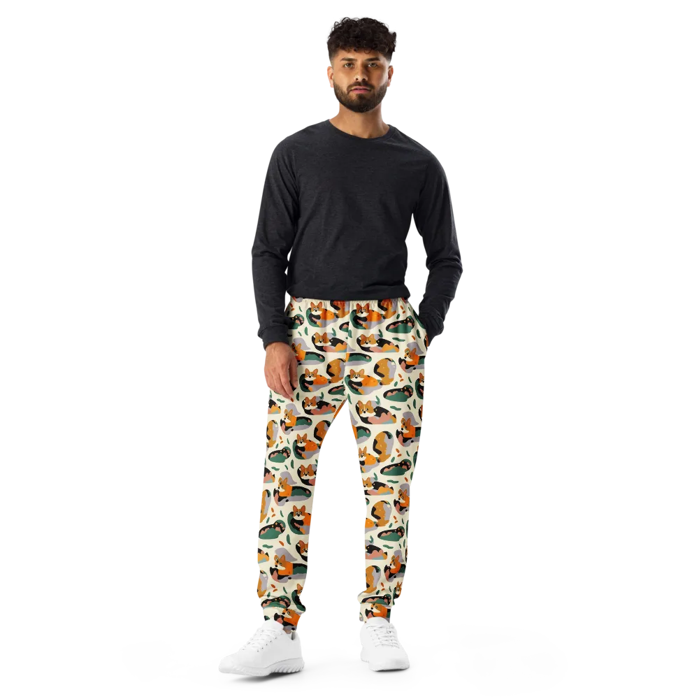 Corgi Color Field on Men's Joggers — Front